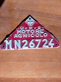 targa U.M.A. Motore Agricolo