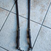 Martingala in cuoio marrone scuro 