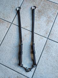 Martingala in cuoio marrone scuro 