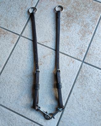 Martingala in cuoio marrone scuro 