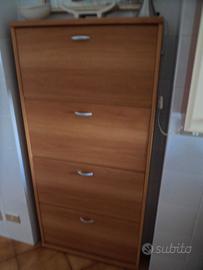 SCARPIERA IN LEGNO 4 ANTE