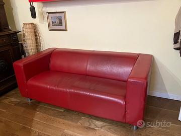divano Ikea Klippan rosso 180x88X67