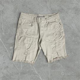 Shorts Jeans corti Bianchi Strappati