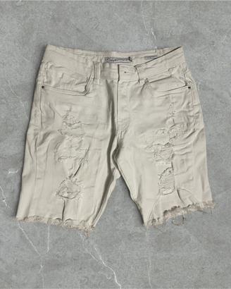 Shorts Jeans corti Bianchi Strappati