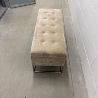 Cassapanca écru e dorata