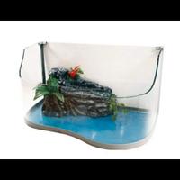 acquario per tartarughe 80x45x30/50h cm
