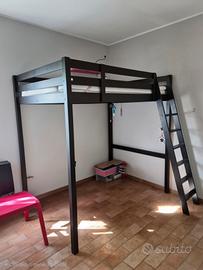Letto soppalco Ikea 1 piazza e mezzo con materasso