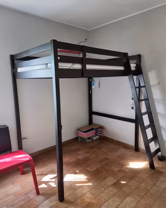 Letto soppalco Ikea 1 piazza e mezzo con materasso
