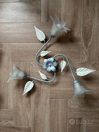 Coppia Plafoniere / Lampadari Floreali