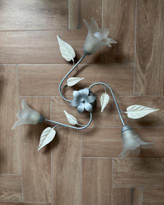 Coppia Plafoniere / Lampadari Floreali