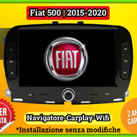 Autoradio navigatore Carplay FIAT 500 | 2015-2020