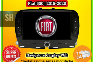 Autoradio navigatore Carplay FIAT 500 | 2015-2020