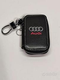Portachiavi contenitivo Audi in ecopelle nero