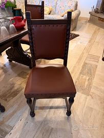 Sedia in similpelle imbottita