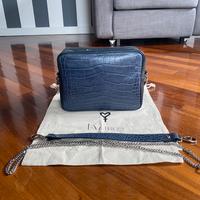 Borsa Kairos blu vera pelle