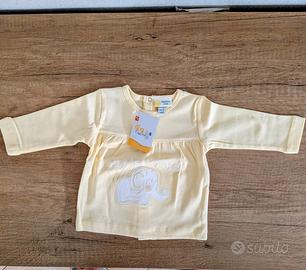 Maglietta maniche lunghe neonato NUOVA 3 mesi 62cm