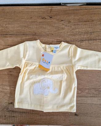 Maglietta maniche lunghe neonato NUOVA 3 mesi 62cm