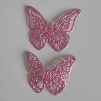 farfalle gomma Eva glitter rosa