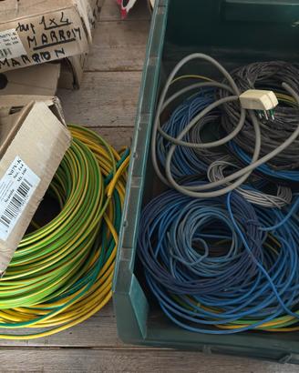 LOTTO BOBINE CAVI ELETTRICI IN RAME