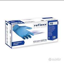 10 Scatole Guanti in nitrile REFLEXX TG. S/M/L/XL