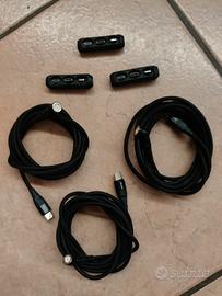 Lotto 3 cavi USB-C magnetici  2 m con adattatori