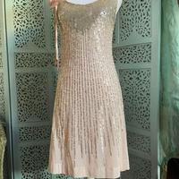 Abito Twinset vintage tg 42 paillettes cipria