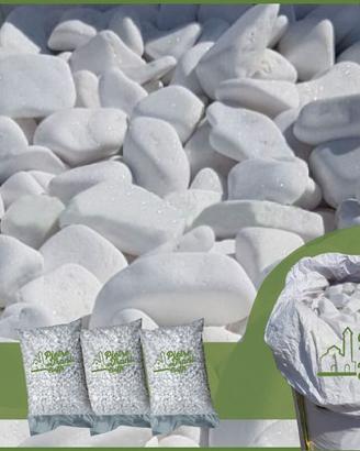 Ciottoli Bianco Assoluto mm. 10-30/60-100 (900kg)