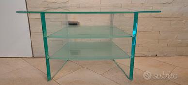 Mobile consolle porta TV in cristallo