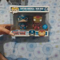 Funko pop X2 Capitan America e Iron Man Civil War