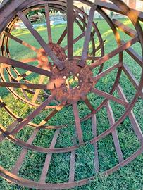 Coppia ruote in acciaio per trattore