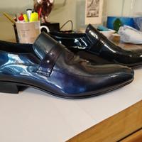 scarpe artigianali da matrimonio cerimonia blu