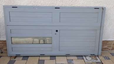 Porta in alluminio doppia anta per garage esterno