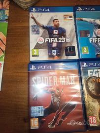 Fifa 19, Fifa23, Far Cry Primal, Spiderman