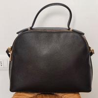 Borsa nera vera pelle nuova a semiluna