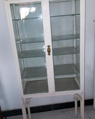 Vetrinetta medicale vintage ferro e vetro indust.