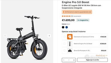 Bici Elettrica Engwe Engine Pro 3.0 Boost