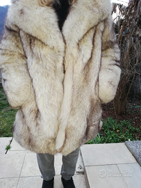Giacca in volpe argentata