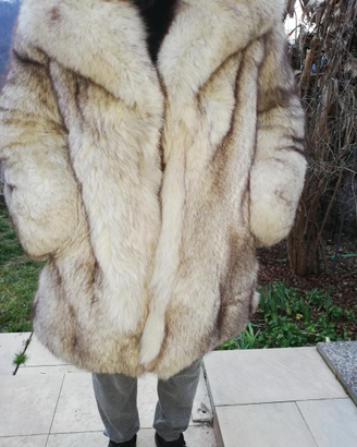 Giacca in volpe argentata