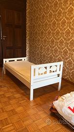 Letto Singolo Bianco con Materasso (per cameretta)