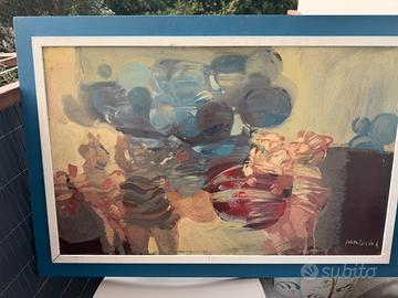 Mario Madiai . Le ballerine. Olio su tavola