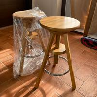 Sgabello girevole legno