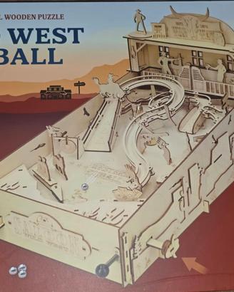 3D Mechanical Wooden Puzzle – Wild West Pinball -