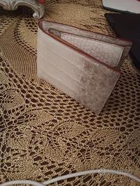 PORTAFOGLI COCCODRILLO BIANCO DENTRO E FUORI