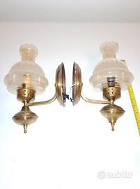 2 applique in ottone 