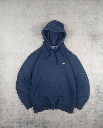 Felpa Nike Vintage Blu Scuro Mini Swoosh Oversized