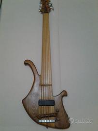 Basso artigianale 6 corde fretless