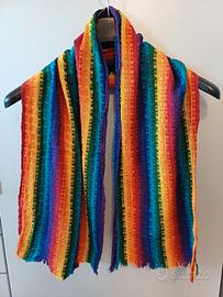 Sciarpa etica multicolor fatta a mano dal Messico