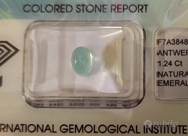 SMERALDO KT. 1,24 NATURALE OVALE 