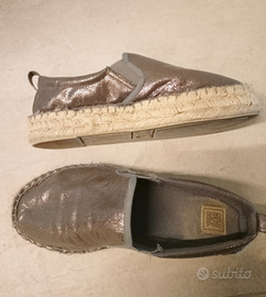Espadrillas Colors of California bronzo laminato