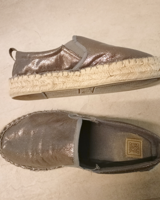 Espadrillas Colors of California bronzo laminato